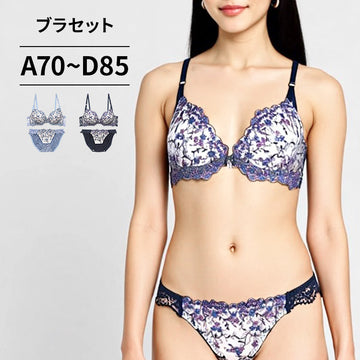 脇高ブラ＆ショーツセット 小花柄刺繍 【ABCDサイズ】 ba0982