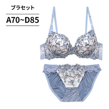 脇高ブラ＆ショーツセット 小花柄刺繍 【ABCDサイズ】 ba0982a