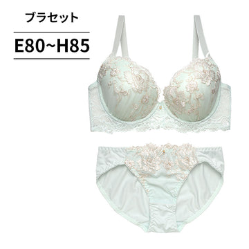 [まとめ買い対象]脇高ブラ＆ショーツセット 花柄刺繍【EFGHサイズ】 ba0983b