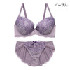 [まとめ買い対象]ブラ＆ショーツセット ローズ柄刺繍【EFGHサイズ】 ba0985