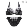 脇高ブラ＆ショーツセット 花柄刺繍 【ABCDサイズ】 ba0990
