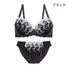 脇高ブラ＆ショーツセット 花柄刺繍【EFサイズ】ba0991