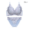 ブラ＆ショーツセット フルカップ風レース【EFサイズ】ba0993