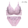 ブラ＆ショーツセット フルカップ風レース【EFサイズ】ba0993b