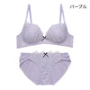 [まとめ買い対象]【12/10より順次発送】ノンワイヤーブラ＆ショーツセット 花柄刺繍 【S/M/L/LLサイズ】 ba0994b
