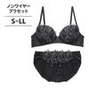 [まとめ買い対象]【12/10より順次発送】ノンワイヤーブラ＆ショーツセット 花柄刺繍 【S/M/L/LLサイズ】 ba0994a