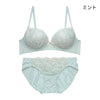 [まとめ買い対象]【12/10より順次発送】ノンワイヤーブラ＆ショーツセット 花柄刺繍 【S/M/L/LLサイズ】 ba0995a