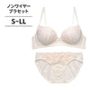 [まとめ買い対象]【12/10より順次発送】ノンワイヤーブラ＆ショーツセット 花柄刺繍 【S/M/L/LLサイズ】 ba0995b