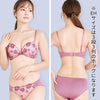 ブラ＆ショーツセット 花柄刺繡【EFGHサイズ】 ba0997