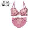 ブラ＆ショーツセット 花柄刺繡【EFGHサイズ】 ba0997a