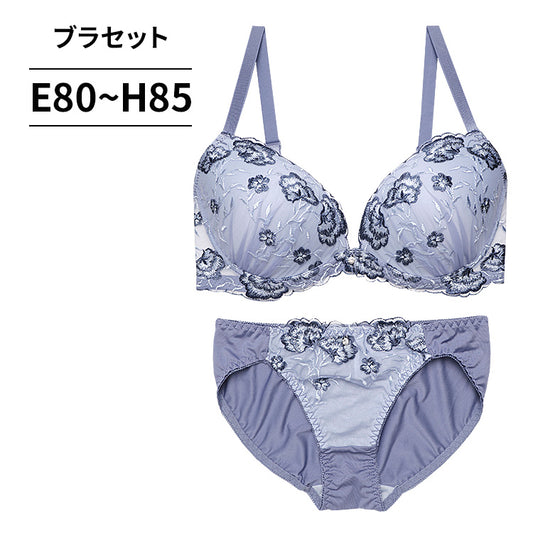 [まとめ買い対象]ブラ＆ショーツセット 花柄刺繡【EFGHサイズ】 ba0997b