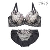 脇高ブラ＆ショーツセット 花柄刺繍【EFGHサイズ】 ba0999a