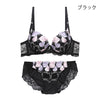 脇高ブラ＆ショーツセット 花柄刺繍 【ABCDサイズ】 ba1000a