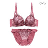 脇高ブラ＆ショーツセット 花柄刺繍【EFサイズ】ba1002b