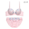 脇高ブラ＆ショーツセット 花柄刺繍 【ABCDサイズ】 ba1003
