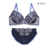 ブラ＆ショーツセット 花柄刺繍【EFGHサイズ】 ba1004b