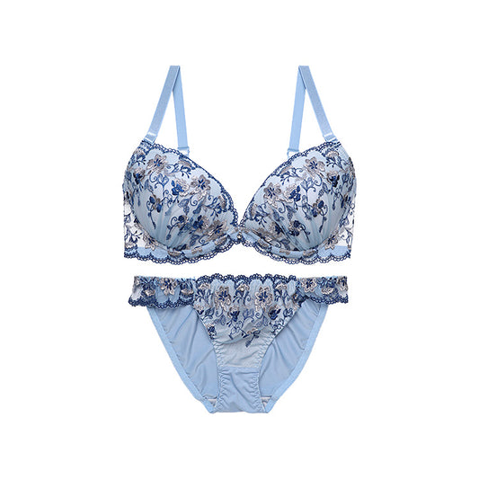 ブラ＆ショーツセット 花柄刺繍【EFGHサイズ】 ba1005b