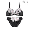 脇高ブラ＆ショーツセット 花柄刺繍 【ABCDサイズ】 ba1010