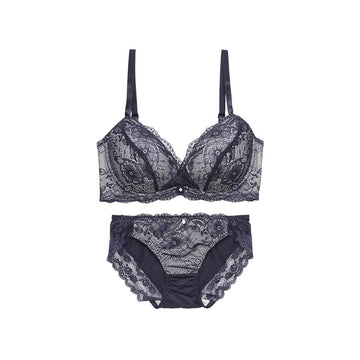 脇高ブラ＆ショーツセット 花柄刺繡【EFGHサイズ】 ba1013b