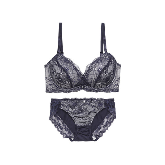 脇高ブラ＆ショーツセット 花柄刺繡【EFGHサイズ】 ba1013b