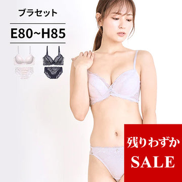 脇高ブラ＆ショーツセット 花柄刺繡【EFGHサイズ】 ba1013
