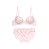 【1/20より順次発送】ノンワイヤーブラ＆ショーツセット 小花柄刺繍 【S/M/L/LLサイズ】 ba1014