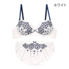 【1/20より順次発送】ノンワイヤーブラ＆ショーツセット 花柄刺繍 【S/M/L/LLサイズ】 ba1015