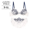 【1/20より順次発送】ノンワイヤーブラ＆ショーツセット 花柄刺繍 【S/M/L/LLサイズ】 ba1015a