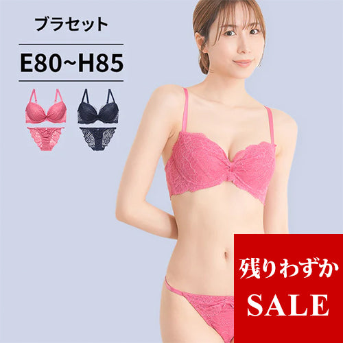 脇高ブラ＆ショーツセット 総レース【EFGHサイズ】 ba1016