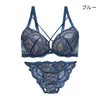 脇高ブラ＆ショーツセット スカラップ模様総レース【EFGHサイズ】ba1018