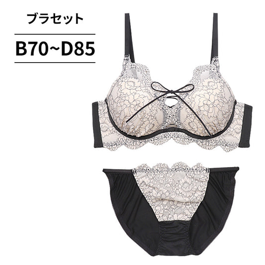 ブラ＆ショーツセット 編み上げ×レース 【BCDサイズ】 ba1022a