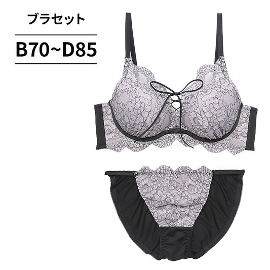 ブラ＆ショーツセット 編み上げ×レース 【BCDサイズ】 ba1022b