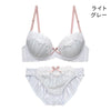 ブラ＆ショーツセット プリーツ×レース 【BCDサイズ】 ba1029