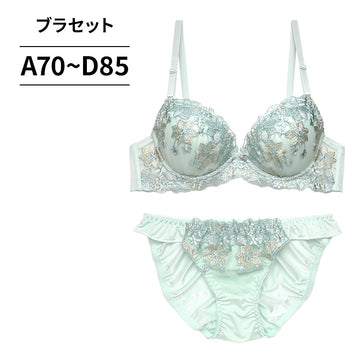 ブラ＆ショーツセット 花柄刺繍 【ABCDサイズ】 ba1034a