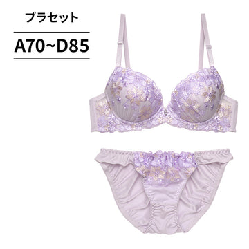 ブラ＆ショーツセット 花柄刺繍 【ABCDサイズ】 ba1034b