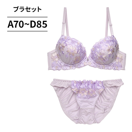 ブラ＆ショーツセット 花柄刺繍 【ABCDサイズ】 ba1034b