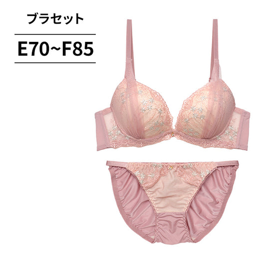 脇高ブラ＆ショーツセット ラメ×チュール【EFサイズ】ba1036b