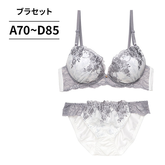 ブラ＆ショーツセット 花柄刺繍 【ABCDサイズ】 ba1039a