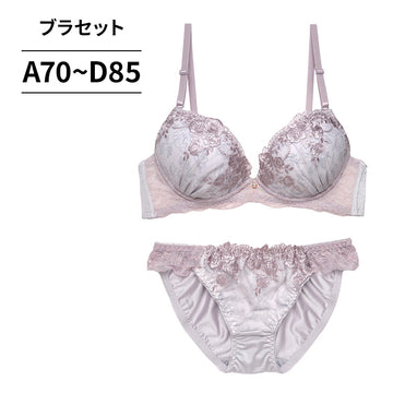 ブラ＆ショーツセット 花柄刺繍 【ABCDサイズ】 ba1039b