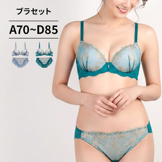 ブラ＆ショーツセット ラメ入り花柄刺繍 【ABCDサイズ】 ba1041