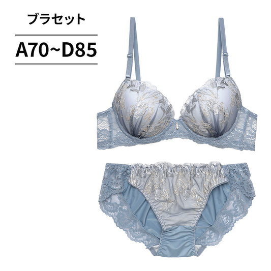 ブラ＆ショーツセット ラメ入り花柄刺繍 【ABCDサイズ】 ba1041a