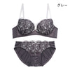 【3/10より順次発送】ノンワイヤーブラ＆ショーツセット 小花柄刺繍 【S/M/L/LLサイズ】 ba1044a