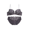 【3/10より順次発送】ノンワイヤーブラ＆ショーツセット 小花柄刺繍 【S/M/L/LLサイズ】 ba1044a