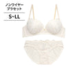 【3/10より順次発送】ノンワイヤーブラ＆ショーツセット 小花柄刺繍 【S/M/L/LLサイズ】 ba1044b