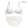 【3/10より順次発送】ノンワイヤーブラ＆ショーツセット 小花柄刺繍 【S/M/L/LLサイズ】 ba1045a