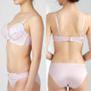 脇高ブラ＆ショーツセット 花柄レース×シフォン 【ABCDサイズ】 ba1050b