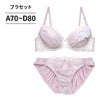 脇高ブラ＆ショーツセット 花柄レース×シフォン 【ABCDサイズ】 ba1050b