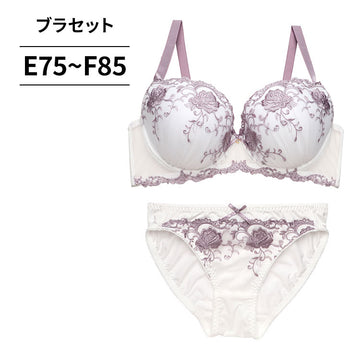 ブラ＆ショーツセット 花柄刺繍【EFサイズ】ba1054a