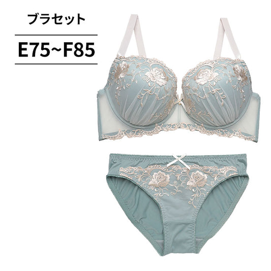 ブラ＆ショーツセット 花柄刺繍【EFサイズ】ba1054b