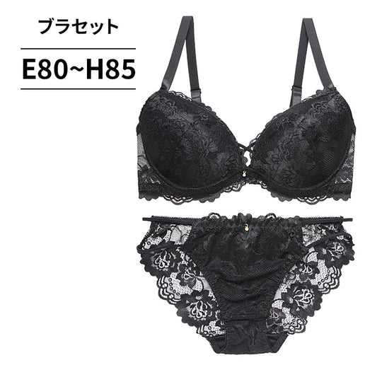 脇高ブラ＆ショーツセット 総レース【EFGHサイズ】 ba1055a
